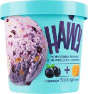 Морозиво Найсі Пломбір з чорницею і печивом" картонний стакан 500гр