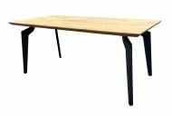 Стол обеденный Winston массив дуба 1800x800x750мм дуб коричневый/дуб янтарный/черный