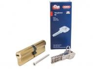 Цилиндр Abus D6 55x55 ключ-ключ 110 мм матовая латунь