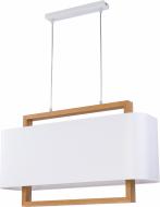 Люстра подвесная TK Lighting Artemida 2x60 Вт E27 белый/дерево 2560