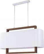 Люстра подвесная TK Lighting Artemida 2x60 Вт E27 белый/дерево 2562