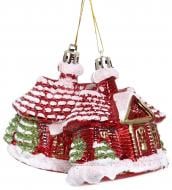 Набір ялинкових іграшок хатинка 3 кольори 8 см 2 шт./уп. Набір ялинкових іграшок хатинка 3 кольори 8 см 2 шт./уп.