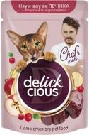 Корм влажный для котов DELICKCIOUS подходит как печень с яблоками и клюквой 85 г Корм влажный для котов DELICKCIOUS подходит как печень с яблоками и клюквой 85 г