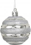 Набір підвісок куля/бурулька/дзиґа сріблястий d 60 мм 3 шт./уп.
