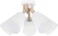 Люстра стельова TK Lighting Vaio 5x60 Вт E27 білий/дерево 666 Люстра стельова TK Lighting Vaio 5x60 Вт E27 білий/дерево 666