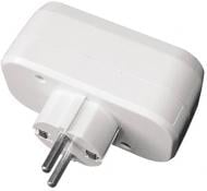 Двойник Luxel без заземления 2 гн. белый 1015