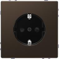 Розетка 1 с заземлением Schneider Electric Merten System Design IP20 мокко MTN2400-6052