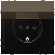 Розетка 1 с заземлением Schneider Electric Merten System Design IP20 мокко MTN2310-6052