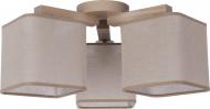 Люстра потолочная TK Lighting Nadia 3x60 Вт E27 бук/лен 2652