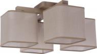 Люстра потолочная TK Lighting Nadia 4x60 Вт E27 бук/лен 2653