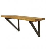 Полка Метал Арт "Стиль 400" 400x220 мм металл/черный/дерево светлое