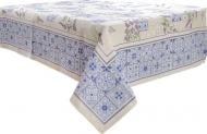 Скатертина Lefard 716-079 гобелен Levit 140x140 см біло-блакитний Home Textile