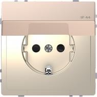Розетка 1 с заземлением Schneider Electric Merten System Design IP44 шампань MTN2314-6051