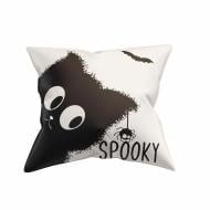 Подушка декоративная Halloween cat 45x45 см белый с черным La Nuit