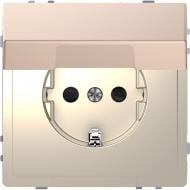 Розетка 1 с заземлением Schneider Electric Merten System Design IP20 шампань MTN2310-6051