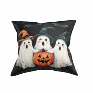 Подушка декоративная Three halloween ghosts 45x45 см черный с рисунком La Nuit