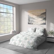 Комплект постільної білизни POETRY 2,0 білий із зеленим UP! (Underprice)