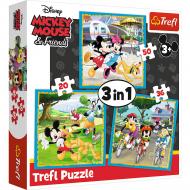 Пазл Trefl 3 в 1 (20,36,50) Disney Друзі Міккі 3+ 34846