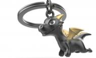 Брелок для ключів Metalmorphose Dragon black with golden wings/maines