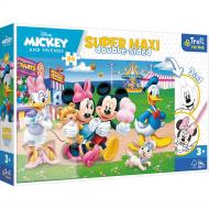 Пазл Trefl 4 супер макси двухсторонние Disney Микки на ярмарке 41005