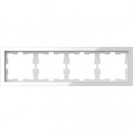Рамка четырехместная Schneider Electric Merten D-Life горизонтальная белый бриллиант MTN4040-6520