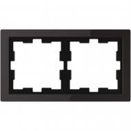 Рамка двухместная Schneider Electric Merten D-Life горизонтальная черный оникс MTN4020-6503
