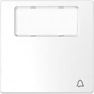 Клавиша выключателя одноклавишный Schneider Electric Merten с полем для надписи «Звонок» D-Life System Design без подсветки белый лотос MTN3365-6035