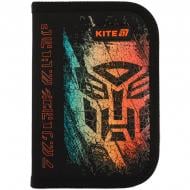 Пенал 1 отделение 2 отворота без наполнения 622-2 Transformers KITE черный с рисунком