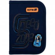 Пенал 1 отделение 2 отворота без наполнения 622 Speed ​​Zone KITE синий с рисунком