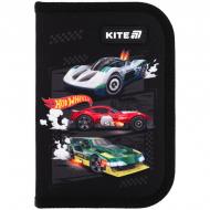 Пенал 1 от. 2 отв. без наполнения 622-1 Hot Wheels KITE черный с рисунком