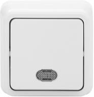 Выключатель одноклавишный Gunsan Misya с подсветкой белый MS 05 11 102