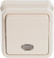 Выключатель одноклавишный Gunsan Misya с подсветкой кремовый MS 05 12 102