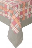Скатерть с кантом Шато клетка 140x140 см розовый La Nuit