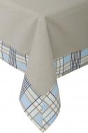 Скатерть с кантом Шато горошек и клетка 140x140 см коричневый La Nuit