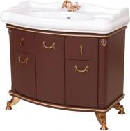 Тумба напольная Aqua Rodos Арт Деко 100 люкс с умывальником 1837 орех итальянский Тумба напольная Aqua Rodos Арт Деко 100 люкс с умывальником 1837 орех итальянский