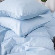 Комплект постільної білизни Сатин 143х210 см 0842 Light Blue блакитний MirSon