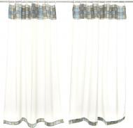 Комплект занавесок Шато 170x145 см клетка синяя La Nuit