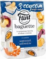 Сухарики Flint со вкусом Морской коктейль 55 г с соусом Тартар 15 г