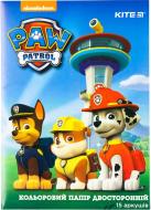 Папір кольоровий A4 двосторонній 15 аркушів Paw Patrol PAW18-250 KITE