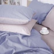Комплект постельного белья Сатин 0843+0841 Sandra 220х240 см кремовый/голубой MirSon Комплект постельного белья Сатин 0843+0841 Sandra 220х240 см кремовый/голубой MirSon