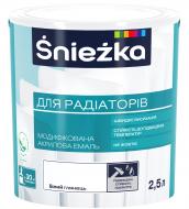 Емаль Sniezka водорозчинна для радіаторів білий глянець 2,5 л