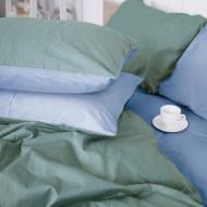 Комплект постельного белья Сатин 0844+0842 Jack 143х210 см зеленый/голубой MirSon