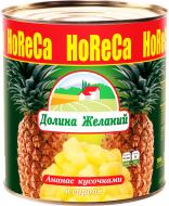 Ананас Долина желаний шматочками у сиропі 3100 мл (2800 г) ж/б