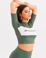 Футболка Tommy Hilfiger BLOCKED TEE CROPPED LOGO S10S100266302 р.L оливковый