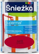 Эмаль Sniezka акриловая водорастворимая Supermal красный шелковистый мат 0,8 л