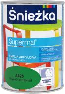 Эмаль Sniezka акриловая водорастворимая Supermal темно-зеленый шелковистый глянец 0,8 л