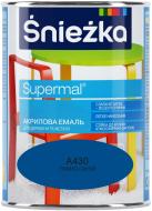 Эмаль Sniezka акриловая водорастворимая Supermal небесный темный шелковистый глянец 0,8 л