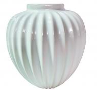 ВИТРИНА! Ваза керамическая белая Glaze Шар Наша Кераміка