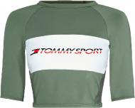 Футболка Tommy Hilfiger BLOCKED TEE CROPPED LOGO S10S100266302 р.M оливковий