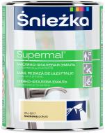 Емаль Sniezka олійно-фталева Supermal кремовий глянець 0,8 л